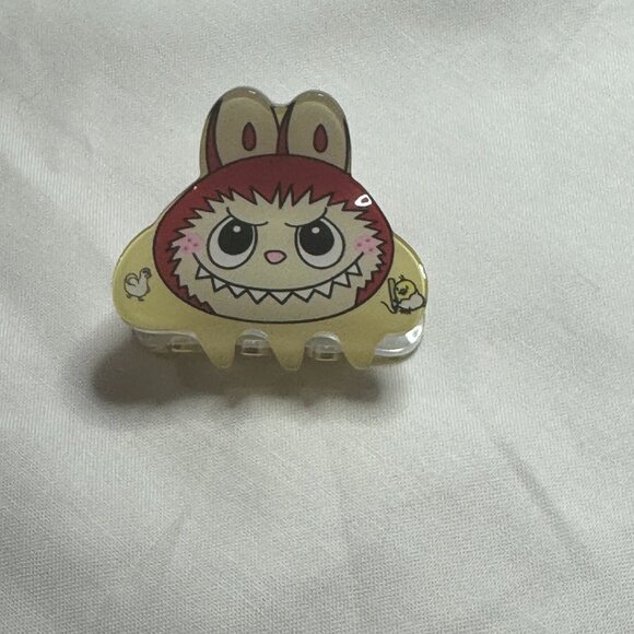 Mini Monster Hair Claw Clip, Pink Monster, 2 inches Wide - Picture 4 of 6